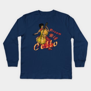 A Cello Player Kids Long Sleeve T-Shirt